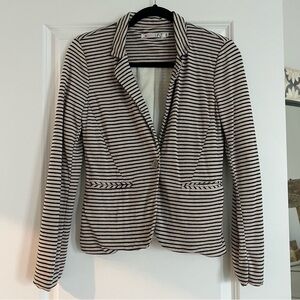 Striped Black and Cream Women's Blazer